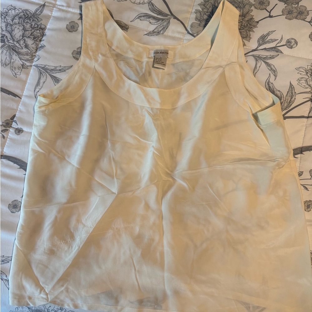 Cream 100% silk tank